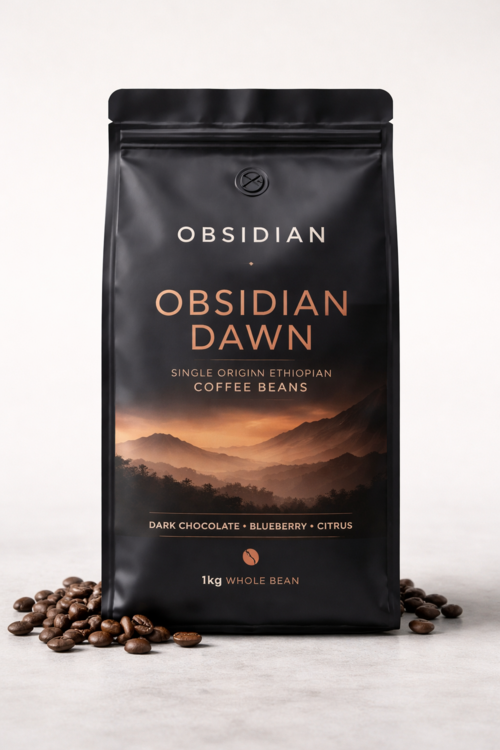 Obsidian Dawn – Single Origin Ethiopian Coffee Beans (1kg)